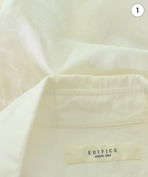 EDIFICE（エディフィス）カジュアルシャツ 白 サイズ:M メンズ/2200650805040