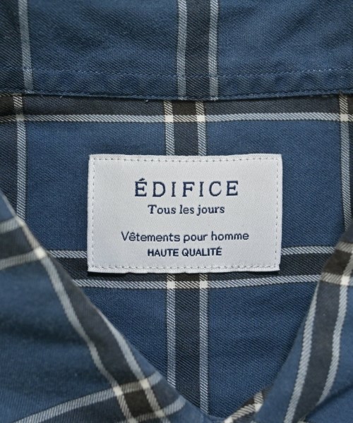 EDIFICE（エディフィス）カジュアルシャツ 青 サイズ:L メンズ/2200656482047