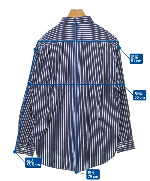 EDIFICE（エディフィス）カジュアルシャツ 紺 サイズ:S メンズ/2200656757053