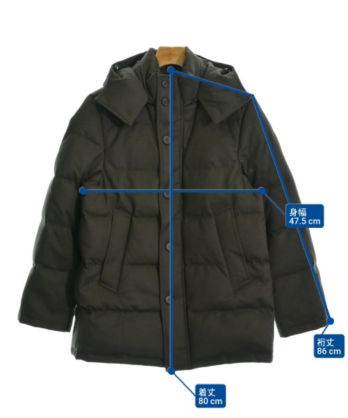 EDIFICE（エディフィス）ダウンジャケット/ダウンベスト 茶 サイズ:44(S位) メンズ/2200640896010