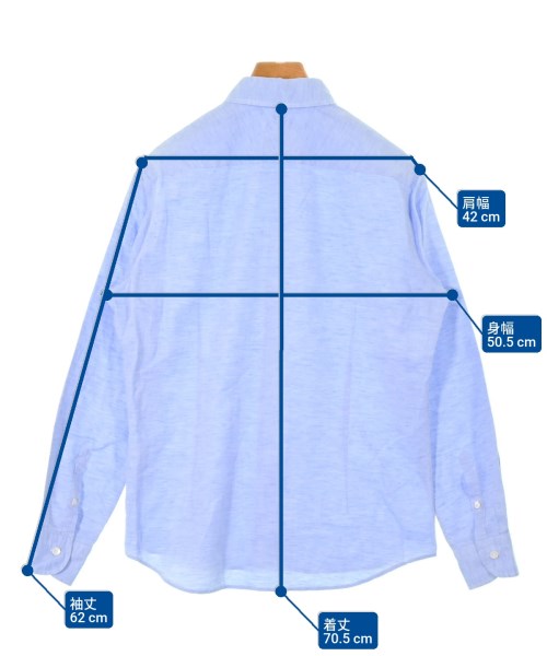 EDIFICE（エディフィス）カジュアルシャツ 青 サイズ:M メンズ/2200643560109