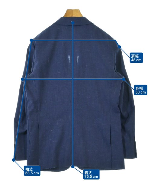 EDIFICE（エディフィス）テーラードジャケット 紺 サイズ:48(L位) メンズ/2200651514019