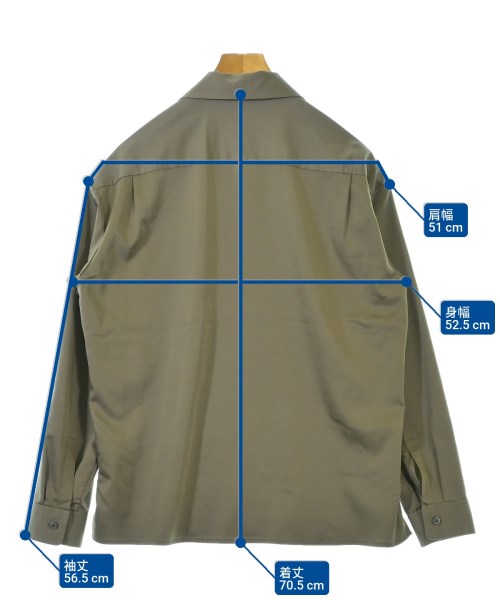 EDIFICE（エディフィス）カジュアルシャツ カーキ サイズ:M メンズ/2200651514057