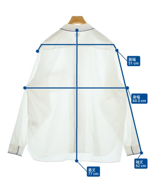 EDIFICE（エディフィス）カジュアルシャツ 白 サイズ:48(L位) メンズ/2200651925280