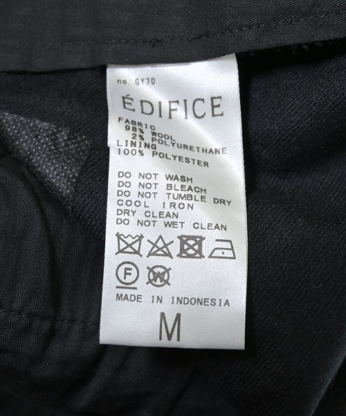 EDIFICE（エディフィス）スラックス 黒 サイズ:M メンズ/2200667617018