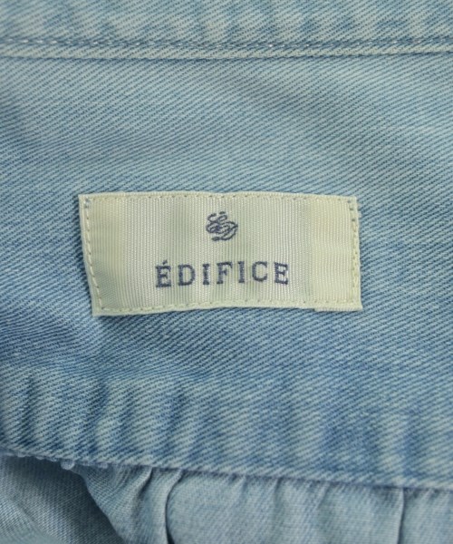 EDIFICE（エディフィス）カジュアルシャツ 青 サイズ:44(S位) メンズ/2200735234086