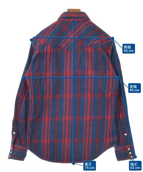 BLUE BLUE（ブルーブルー）カジュアルシャツ 青 サイズ:2(M位) メンズ/2200619738044