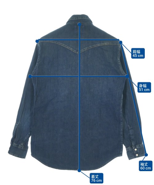 BLUE BLUE（ブルーブルー）カジュアルシャツ 紺 サイズ:2(M位) メンズ/2200672926242