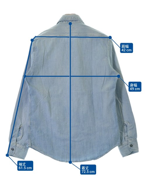 BLUE BLUE（ブルーブルー）カジュアルシャツ 青 サイズ:3(L位) メンズ/2200672926266