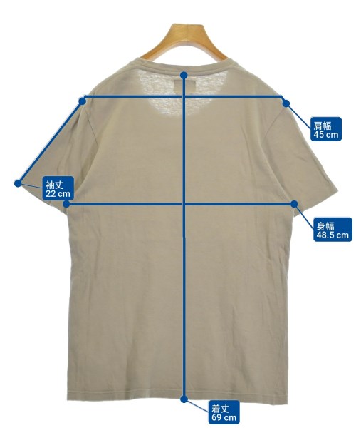 BLUE BLUE（ブルーブルー）Tシャツ・カットソー ベージュ サイズ:M メンズ/2200681995116