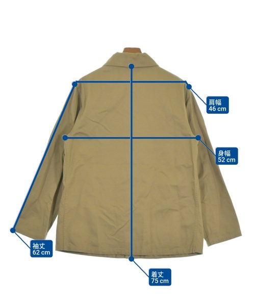 BLUE BLUE（ブルーブルー）カバーオール ベージュ サイズ:2(M位) メンズ/2200652469011