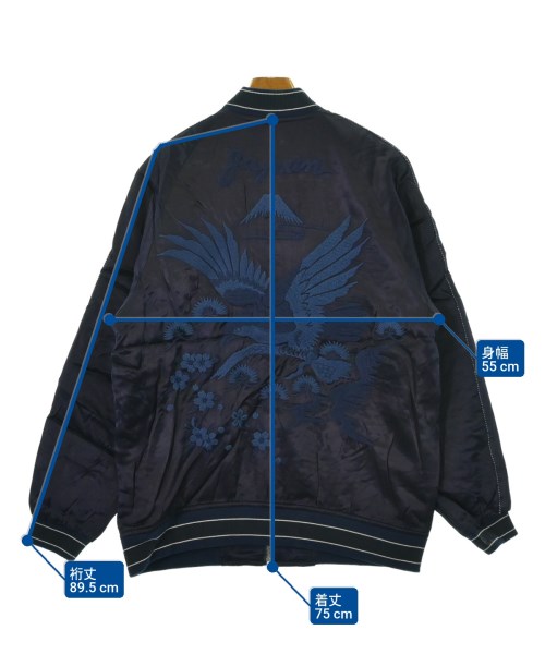 BLUE BLUE（ブルーブルー）スタジャン 紺 サイズ:3(L位) メンズ/2200659958020