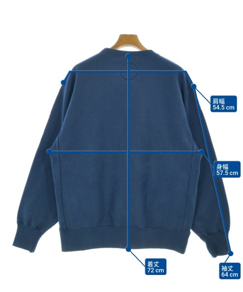 BLUE BLUE（ブルーブルー）スウェット 青 サイズ:4(XL位) メンズ/2200645422023