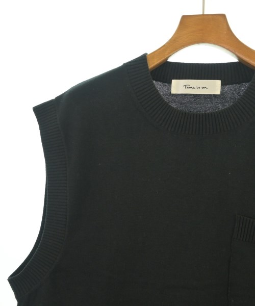 Time is on（タイムイズオン）ベスト 黒 サイズ:F メンズ/2200633535094