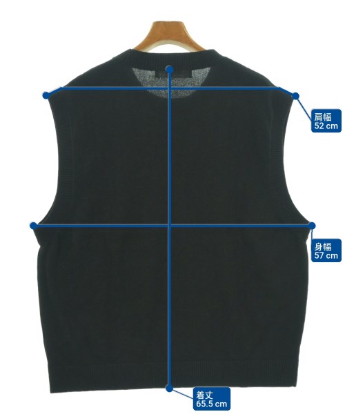 Time is on（タイムイズオン）ベスト 黒 サイズ:F メンズ/2200633535094