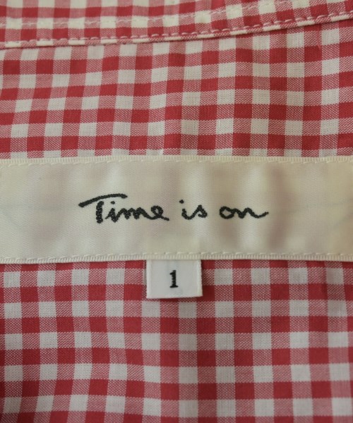 Time is on（タイムイズオン）カジュアルシャツ 赤 サイズ:1(S位) メンズ/2200693680147