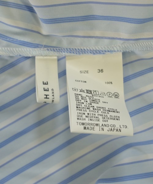 MACPHEE（マカフィー）カジュアルシャツ 青 サイズ:36(M位) レディース/2200632181308