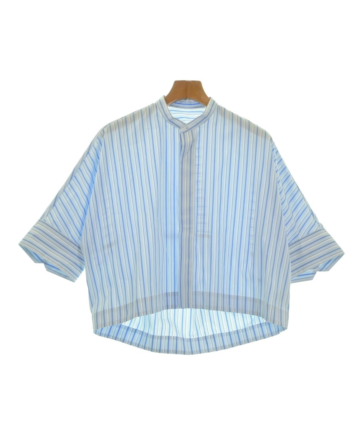 MACPHEE（マカフィー）カジュアルシャツ 青 サイズ:36(M位) レディース