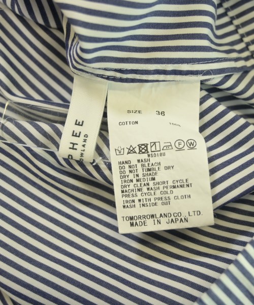 MACPHEE（マカフィー）カジュアルシャツ 青 サイズ:36(M位) レディース/2200623671023