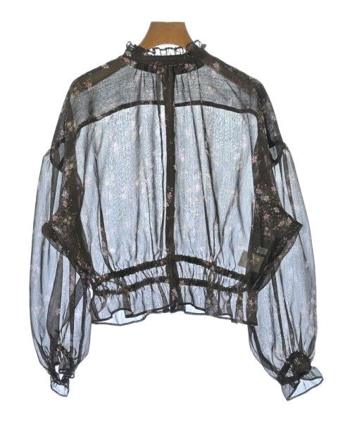 MACPHEE(マカフィー)ブラウス 茶 サイズ:36(M位)/2200637991032