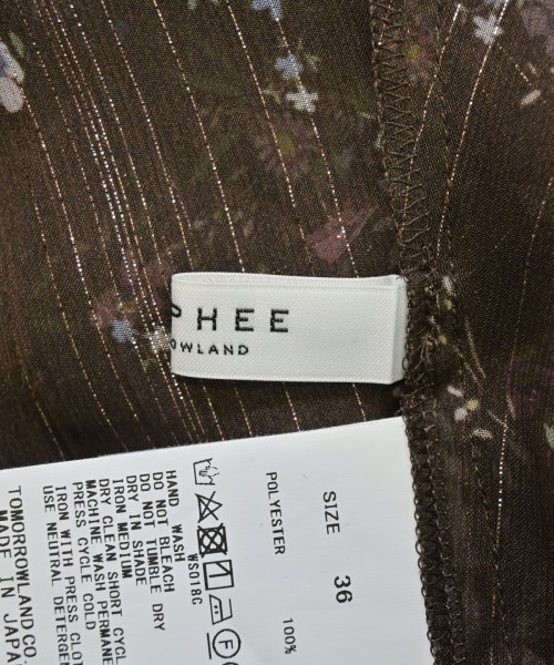 MACPHEE（マカフィー）ブラウス 茶 サイズ:36(M位) レディース/2200637991032