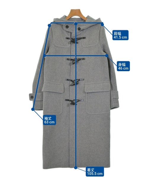 MACPHEE（マカフィー）ダッフルコート グレー サイズ:36(M位) レディース/2200638624045