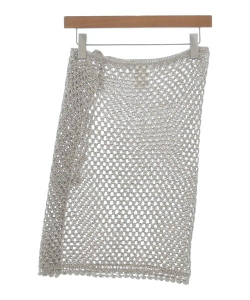 MACPHEE（マカフィー）ひざ丈スカート シルバー サイズ:S レディース/2200638637205
