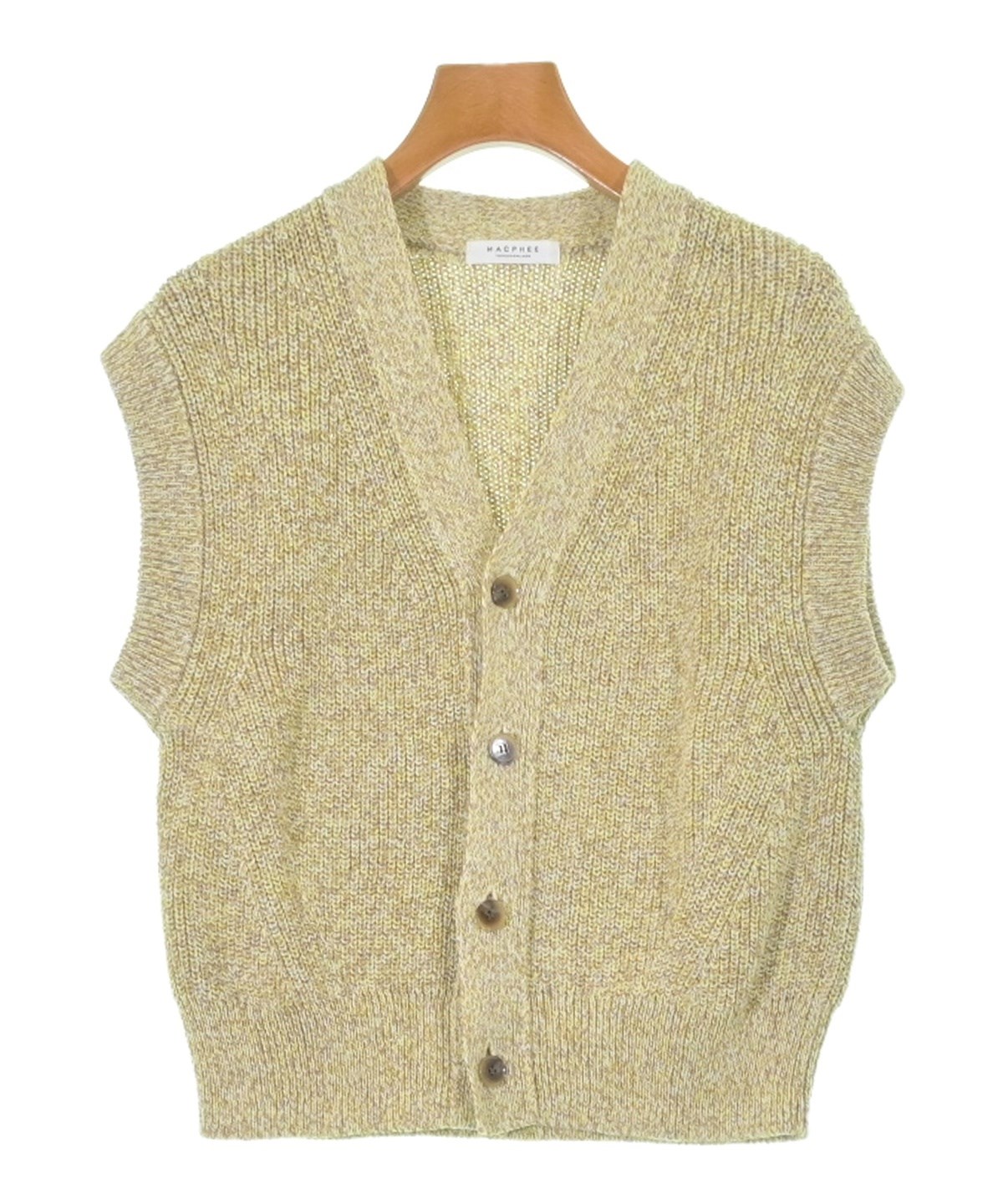 MACPHEE 　アイボリー ベスト　M 新品 MACPHEE（マカフィー）ベスト 黄 サイズ:S レディース/2200623869161