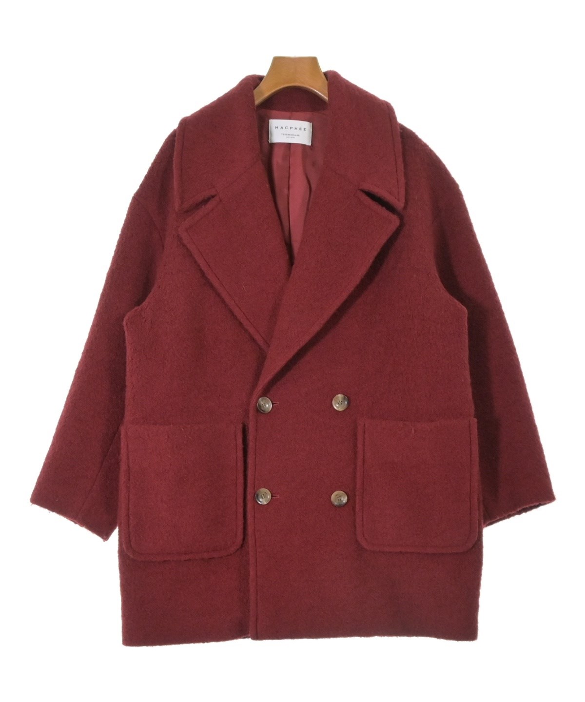 マカフィーチェスターコート MACPHEE お値下げしました。 MACPHEE（マカフィー）チェスターコート 赤 サイズ:36(M位) レディース