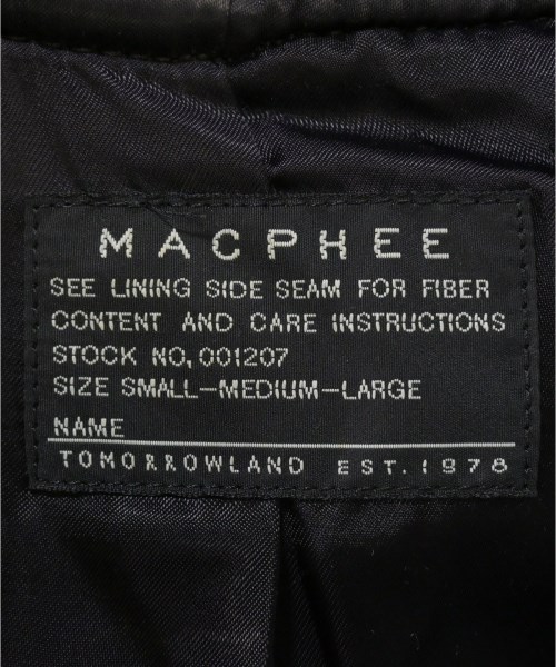 MACPHEE（マカフィー）スタジャン 黒 サイズ:38(L位) レディース/2200621448016