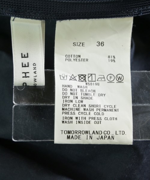 MACPHEE（マカフィー）ブラウス 紺 サイズ:36(M位) レディース/2200614085037