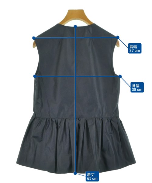 MACPHEE（マカフィー）ブラウス 紺 サイズ:36(M位) レディース/2200614085037