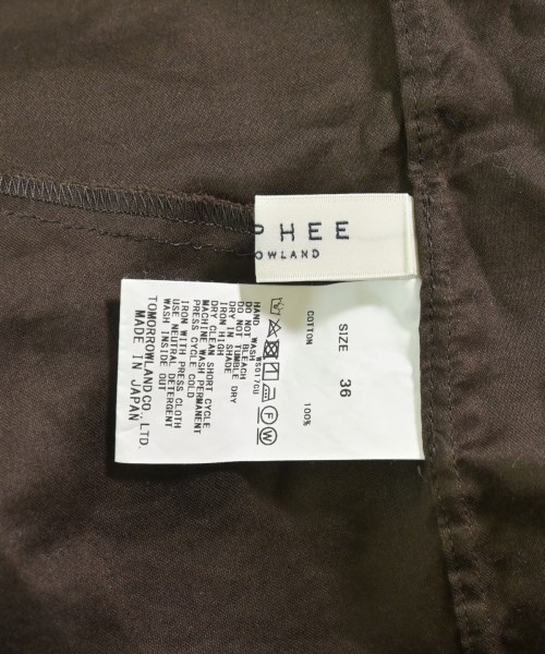 MACPHEE（マカフィー）ブラウス 茶 サイズ:36(M位) レディース/2200617711193