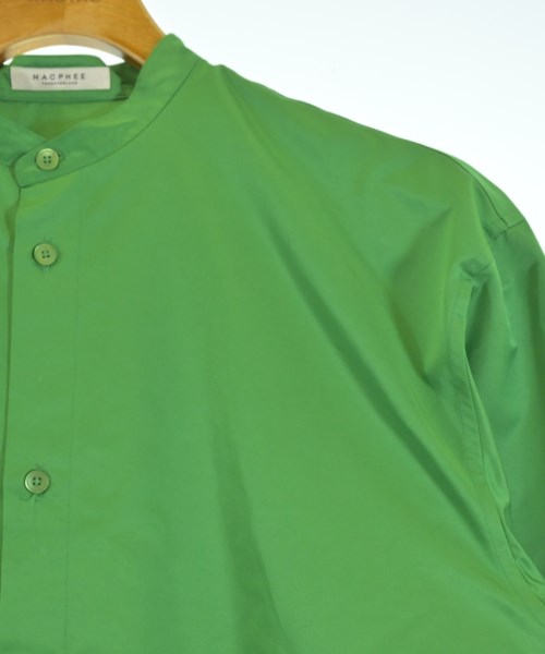MACPHEE（マカフィー）カジュアルシャツ 緑 サイズ:36(M位) レディース/2200624657118