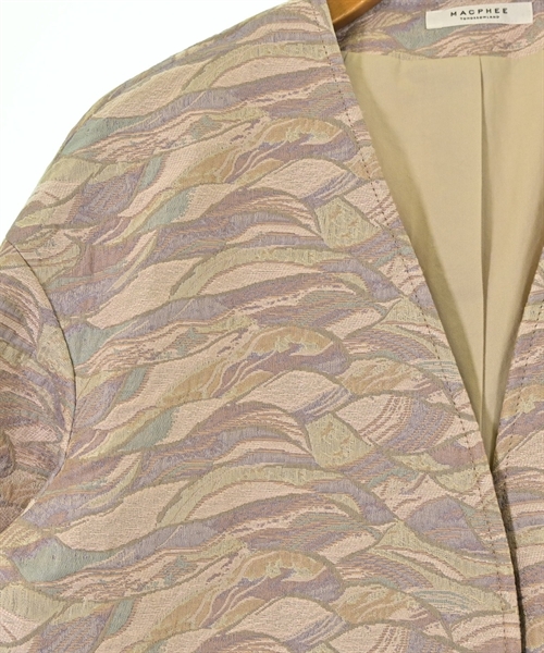 MACPHEE（マカフィー）ノーカラージャケット ピンク サイズ:36(M位) レディース/2200617241027