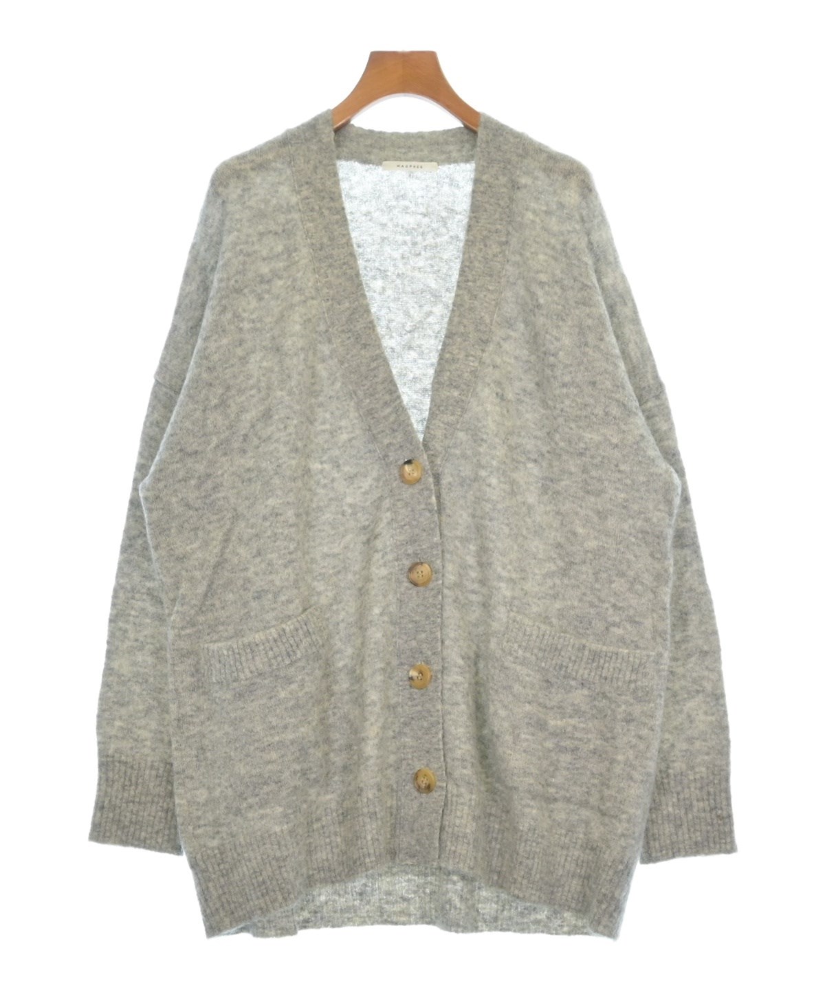 完売品⭐︎マカフィ⭐︎グレー タグ付き新品カーディガン MACPHEE（マカフィー）カーディガン グレー サイズ:S レディース