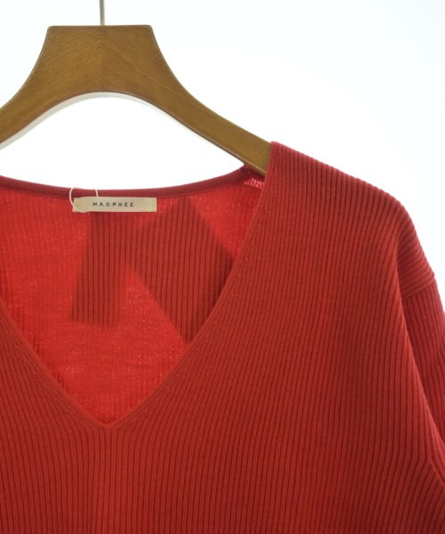 MACPHEE（マカフィー）ニット・セーター 赤 サイズ:S レディース/2200616873205