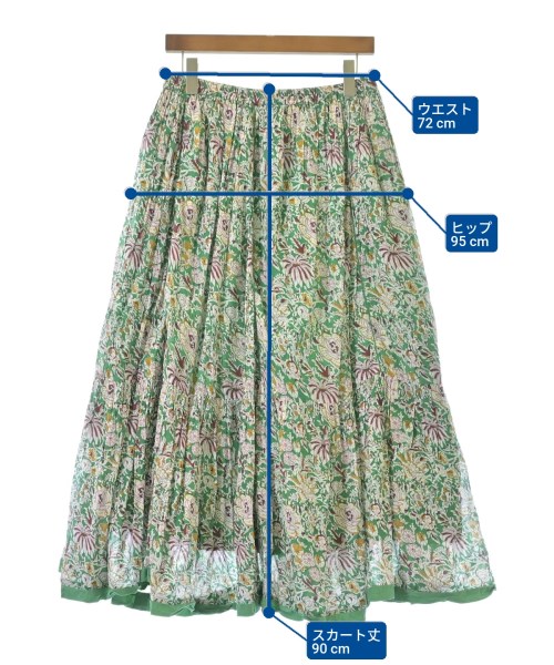 MACPHEE（マカフィー）ロング・マキシ丈スカート 緑 サイズ:36(M位) レディース/2200617057055