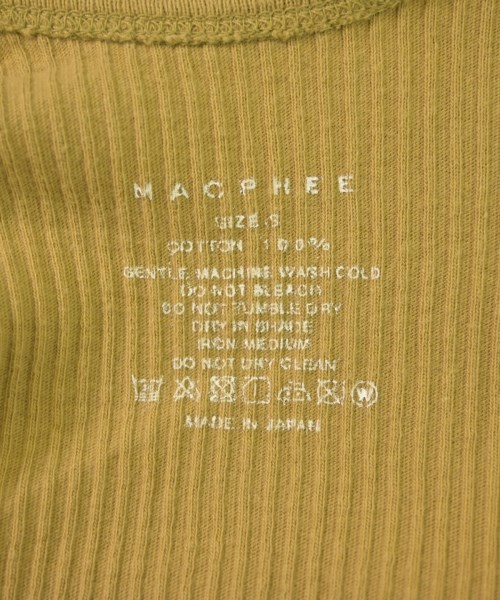 MACPHEE（マカフィー）タンクトップ 黄 サイズ:S レディース/2200616898031