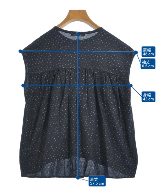 MACPHEE（マカフィー）ブラウス 紺 サイズ:S レディース/2200618355099