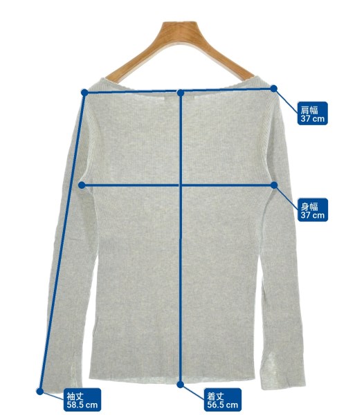 MACPHEE（マカフィー）ニット・セーター グレー サイズ:S レディース/2200632815081