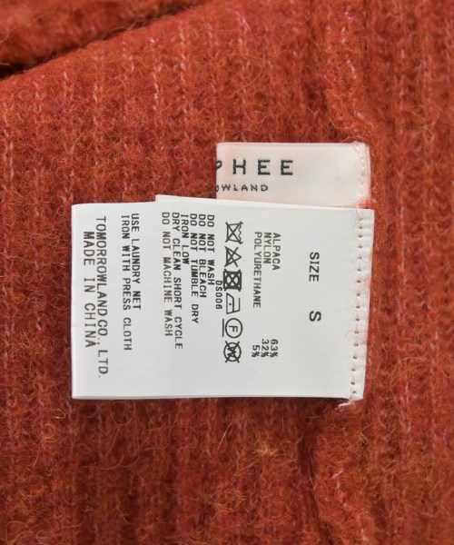 MACPHEE（マカフィー）ニット・セーター オレンジ サイズ:S レディース/2200609897140