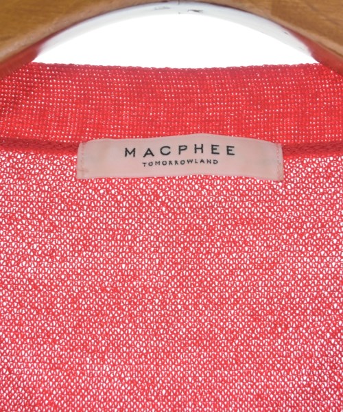 MACPHEE（マカフィー）カーディガン 赤 サイズ:S レディース/2200612793088