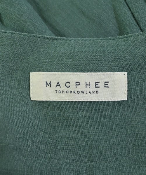 MACPHEE（マカフィー）カジュアルシャツ 緑 サイズ:36(M位) レディース/2200616454015