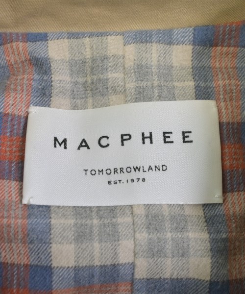 MACPHEE（マカフィー）ステンカラーコート ベージュ サイズ:34(S位) レディース/2200613865012