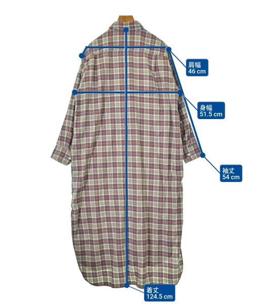 MACPHEE（マカフィー）シャツワンピース グレー サイズ:36(M位) レディース/2200613865036