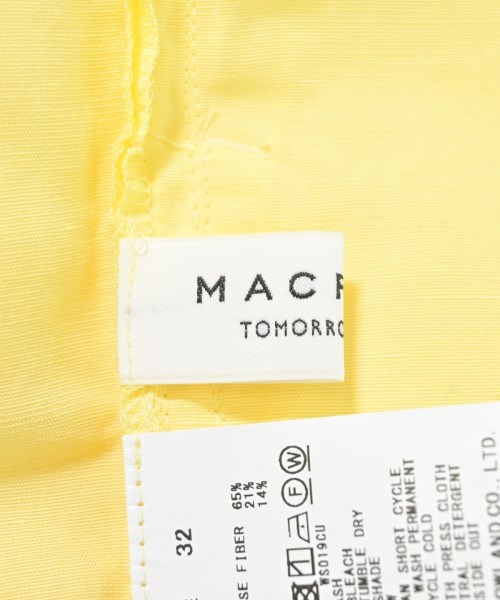 MACPHEE（マカフィー）スラックス 黄 サイズ:32(XS位) レディース/2200619292096