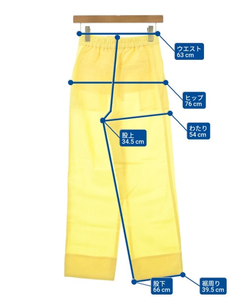 MACPHEE（マカフィー）スラックス 黄 サイズ:32(XS位) レディース/2200619292096