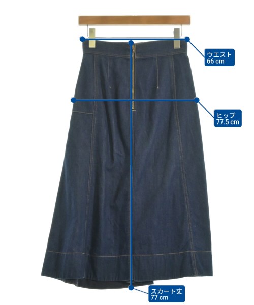 MACPHEE（マカフィー）ロング・マキシ丈スカート 紺 サイズ:32(XS位) レディース/2200611861030