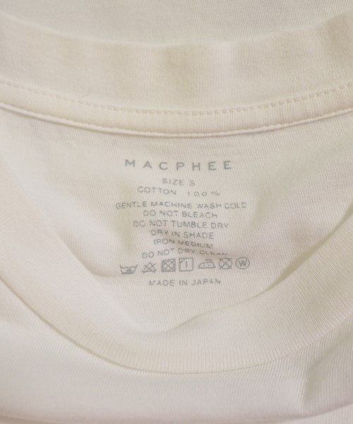 MACPHEE（マカフィー）Tシャツ・カットソー 白 サイズ:S レディース/2200611861214